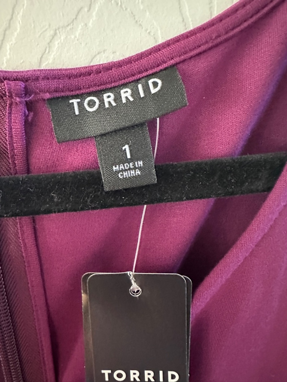 torrid Plum V-Neck Wrap-Hem Midi Dress - Picture 2 of 6
